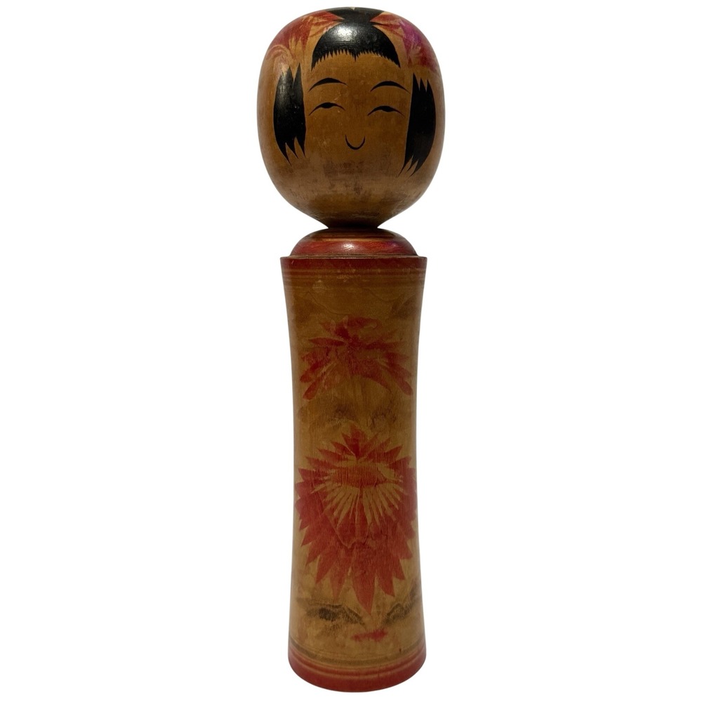 Kokeshi Doll‎ Vintage Naruko Signed Traditional Japanese Wood Craft 9 Inch